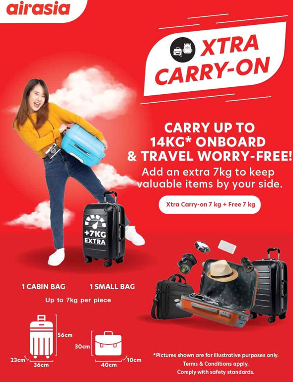 AirAsia increases cabin baggage option - TTR Weekly