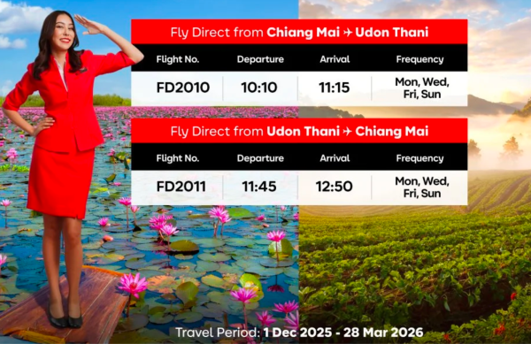 Thai AirAsia launches cross-country route
