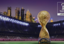 Football fans head for the FIFA Arab Cup