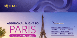 THAI adds round-trip Paris repatriation flight