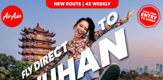 AirAsia flies to Wuhan