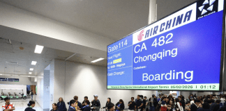Air China flies Chongqing-Manila route