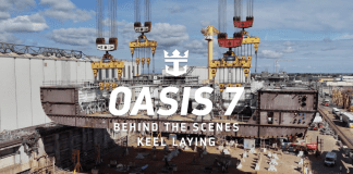Keel laying on RC’s Oasis Class ship