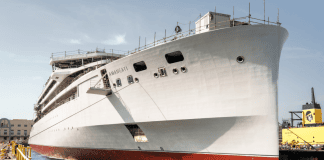 Amangati from dry dock to sea