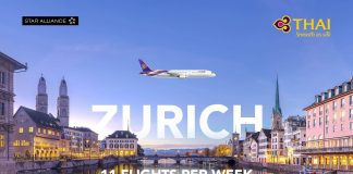 TG adds flights to Zurich during winter peak season