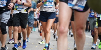 Travellers swap sunbeds for start lines