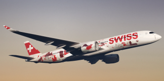 Third SWISS Airbus A350-900 arrives in Zurich