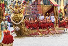 Gilded barges on the River of Kings