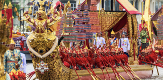 Gilded barges on the River of Kings